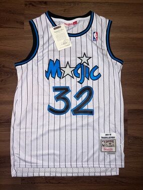 Mitchell & Ness Orlando Magic Shaquille O'Neal Whtie NBA Jersey Stitched NWT